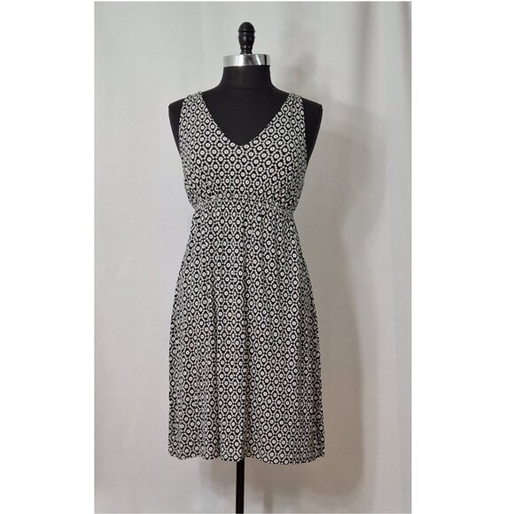 Beachy Sundress Floral Miniprint Empire High Waist Cool Rayon Dress Large - Picture 1 of 11